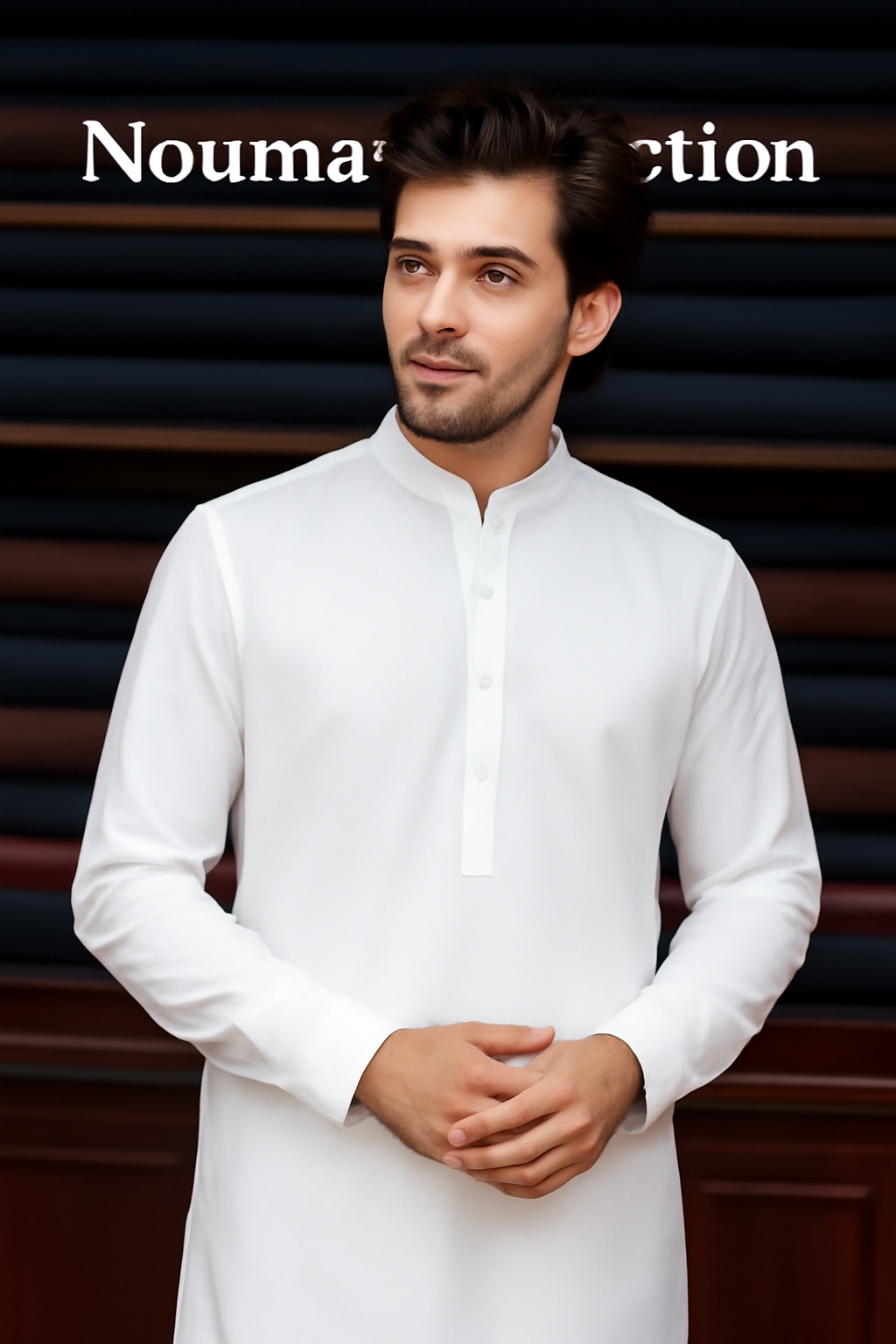 Half White Wash & Wear Suit – Nouman Collection